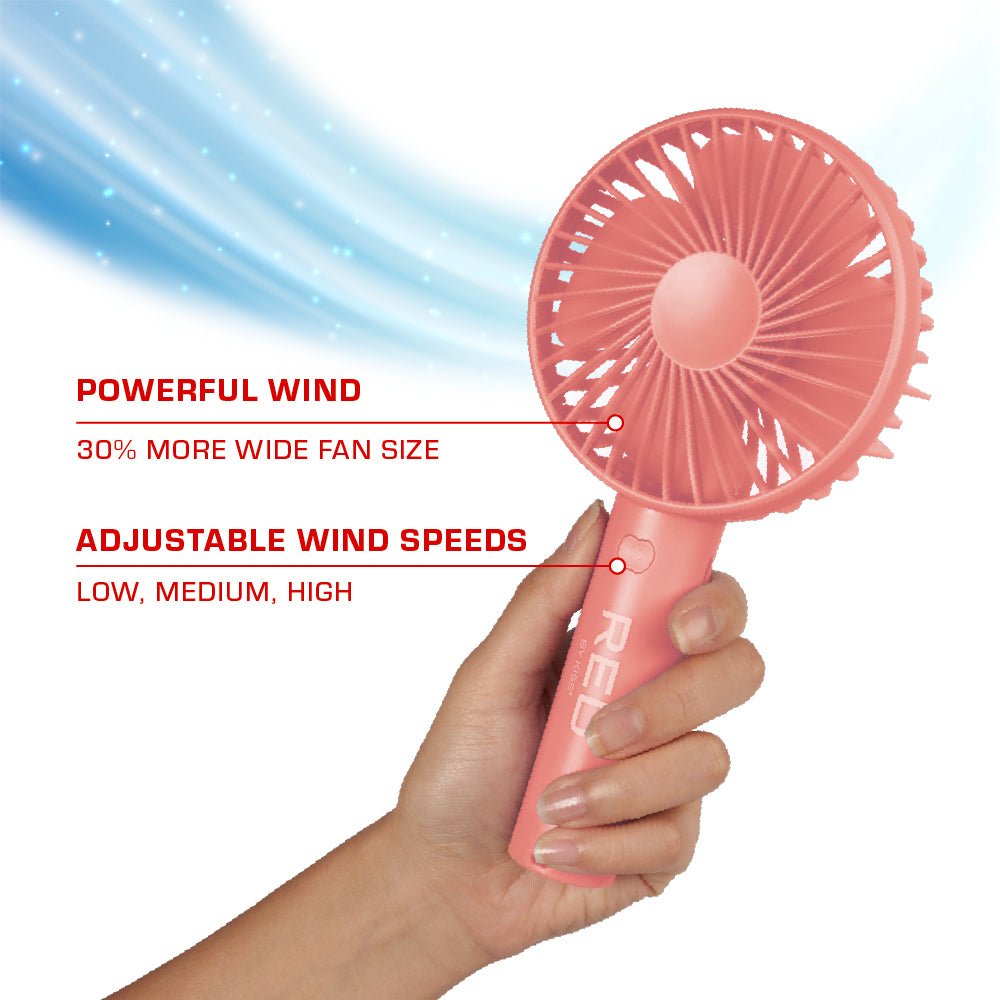 Red by Kiss Portable Handheld Rechargeable Beauty Fan - Beauty Exchange Beauty Supply