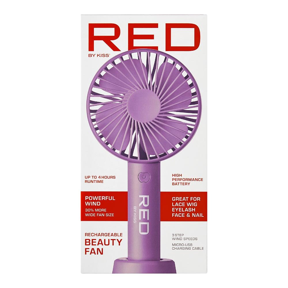 Red by Kiss Portable Handheld Rechargeable Beauty Fan - Beauty Exchange Beauty Supply