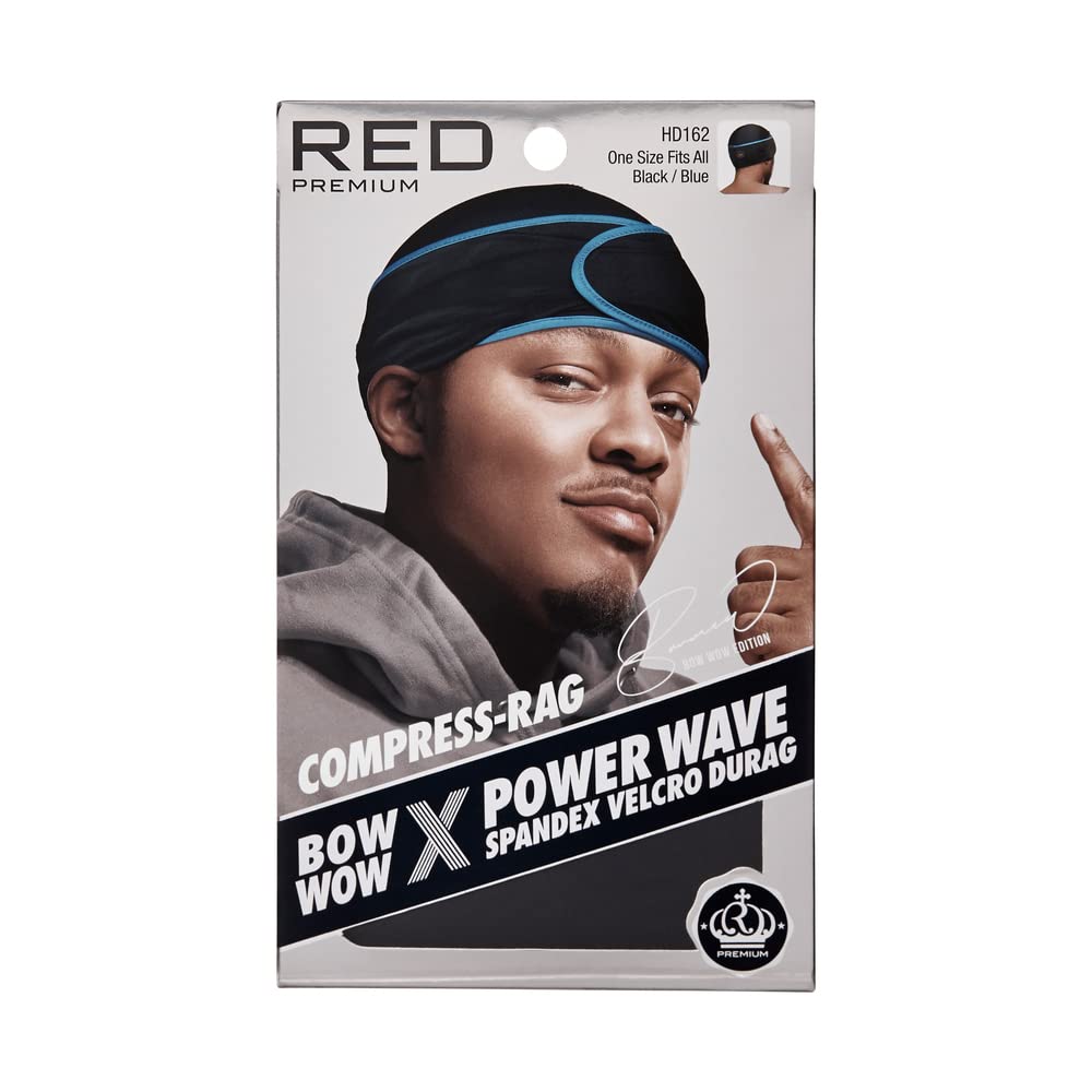 Red by Kiss Premium Bow Wow X Power Pattern Velvet Compress Rag – Max Hold & Patterned Style | Regular & Jumbo Sizes | HD 161–168 - Beauty Exchange Beauty Supply
