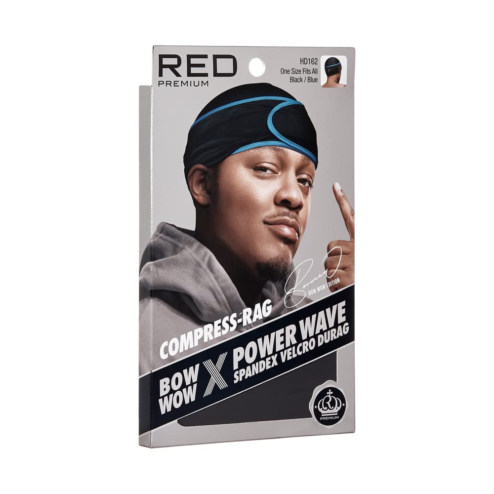 Red by Kiss Premium Bow Wow X Power Pattern Velvet Compress Rag – Max Hold & Patterned Style | Regular & Jumbo Sizes | HD 161–168 - Beauty Exchange Beauty Supply