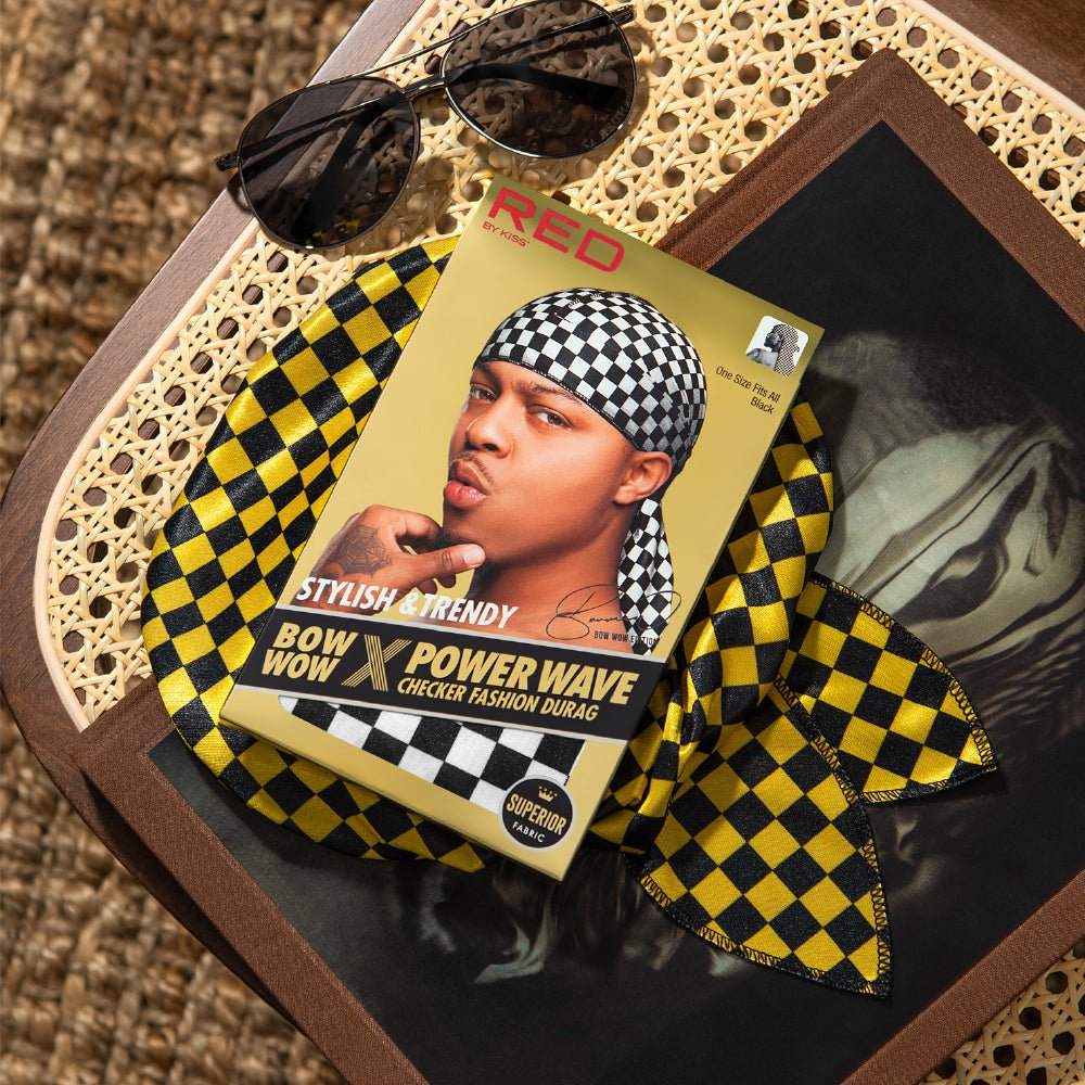 Red by Kiss Premium Bow Wow X Power Wave Checker Fashion Durag โ Bold Checker Print & Wave Control | HD135โHD138 - Beauty Exchange Beauty Supply