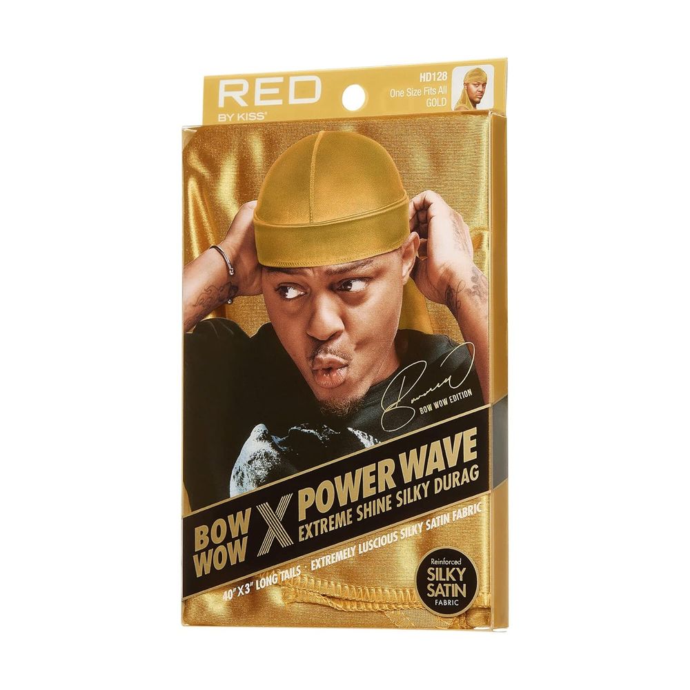 Red by Kiss Premium Bow Wow X Power Wave Extreme Shine Silky Durag – Ultra - Silky Finish & Maximum Wave Compression | HD121–HD130 - Beauty Exchange Beauty Supply