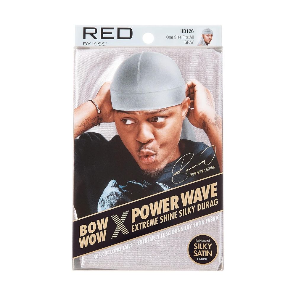 Red by Kiss Premium Bow Wow X Power Wave Extreme Shine Silky Durag – Ultra - Silky Finish & Maximum Wave Compression | HD121–HD130 - Beauty Exchange Beauty Supply