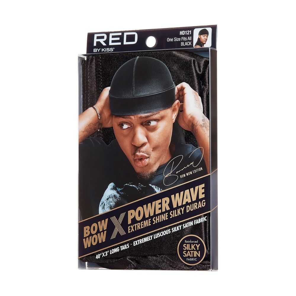 Red by Kiss Premium Bow Wow X Power Wave Extreme Shine Silky Durag – Ultra - Silky Finish & Maximum Wave Compression | HD121–HD130 - Beauty Exchange Beauty Supply
