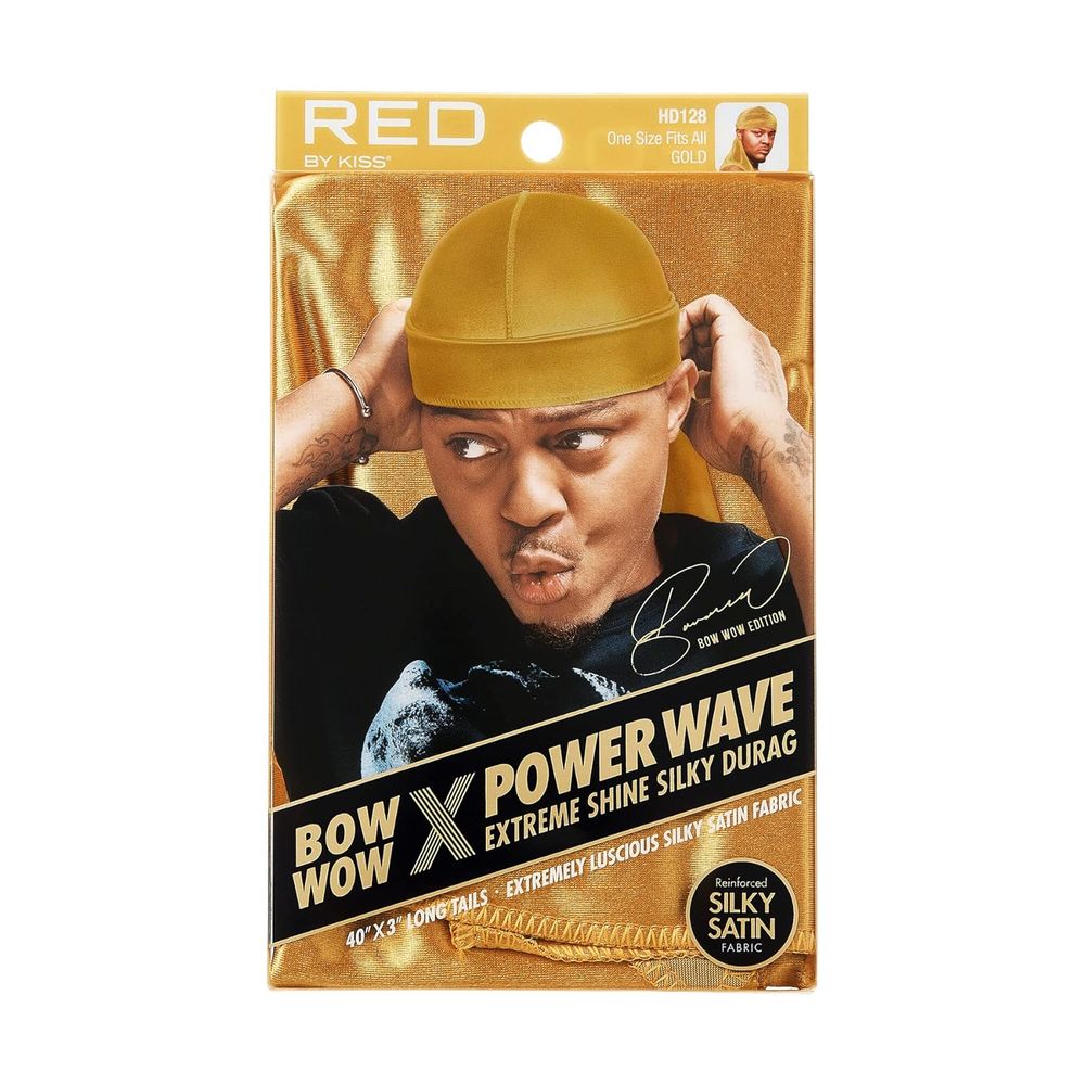 Red by Kiss Premium Bow Wow X Power Wave Extreme Shine Silky Durag – Ultra - Silky Finish & Maximum Wave Compression | HD121–HD130 - Beauty Exchange Beauty Supply