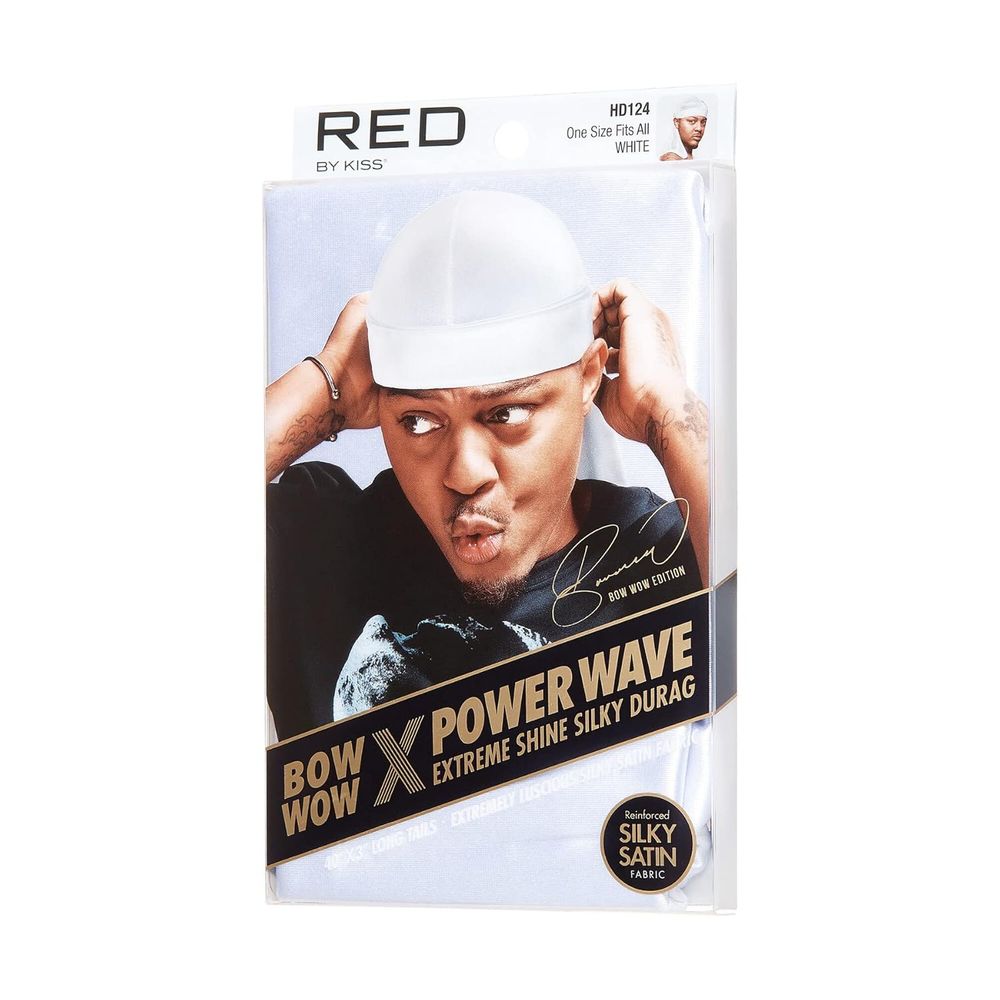 Red by Kiss Premium Bow Wow X Power Wave Extreme Shine Silky Durag – Ultra - Silky Finish & Maximum Wave Compression | HD121–HD130 - Beauty Exchange Beauty Supply