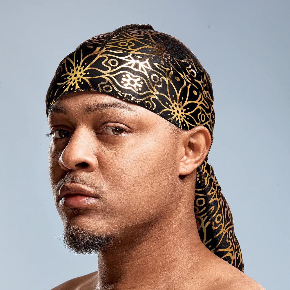 Red by Kiss Premium Bow Wow X Power Wave Lit Gold Silky Durag โ Luxe Shine, Gold - Infused Prints, and Elite Hold | HD111โHD116 - Beauty Exchange Beauty Supply