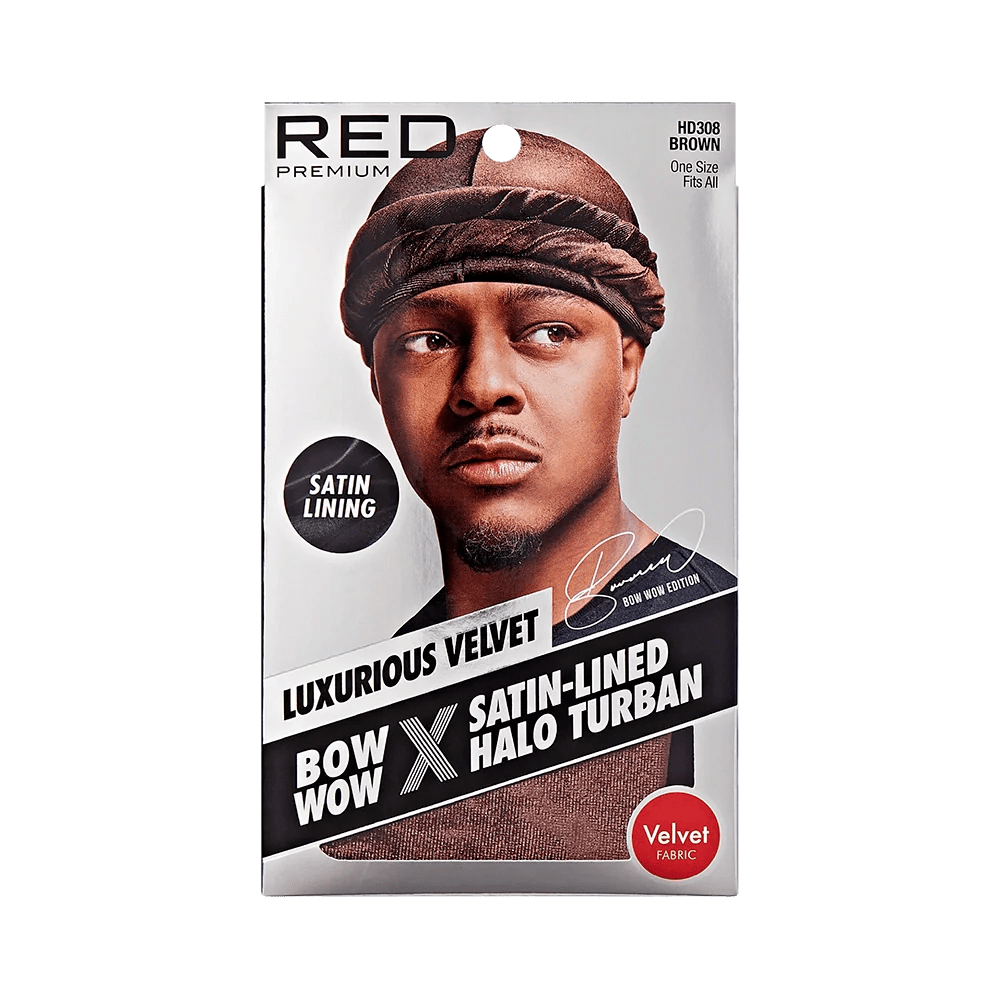 Red by Kiss Premium Bow Wow X Satin - Lined Halo Turban โ Luxurious Velvet & Satin Interior | HD305โHD308 - Beauty Exchange Beauty Supply