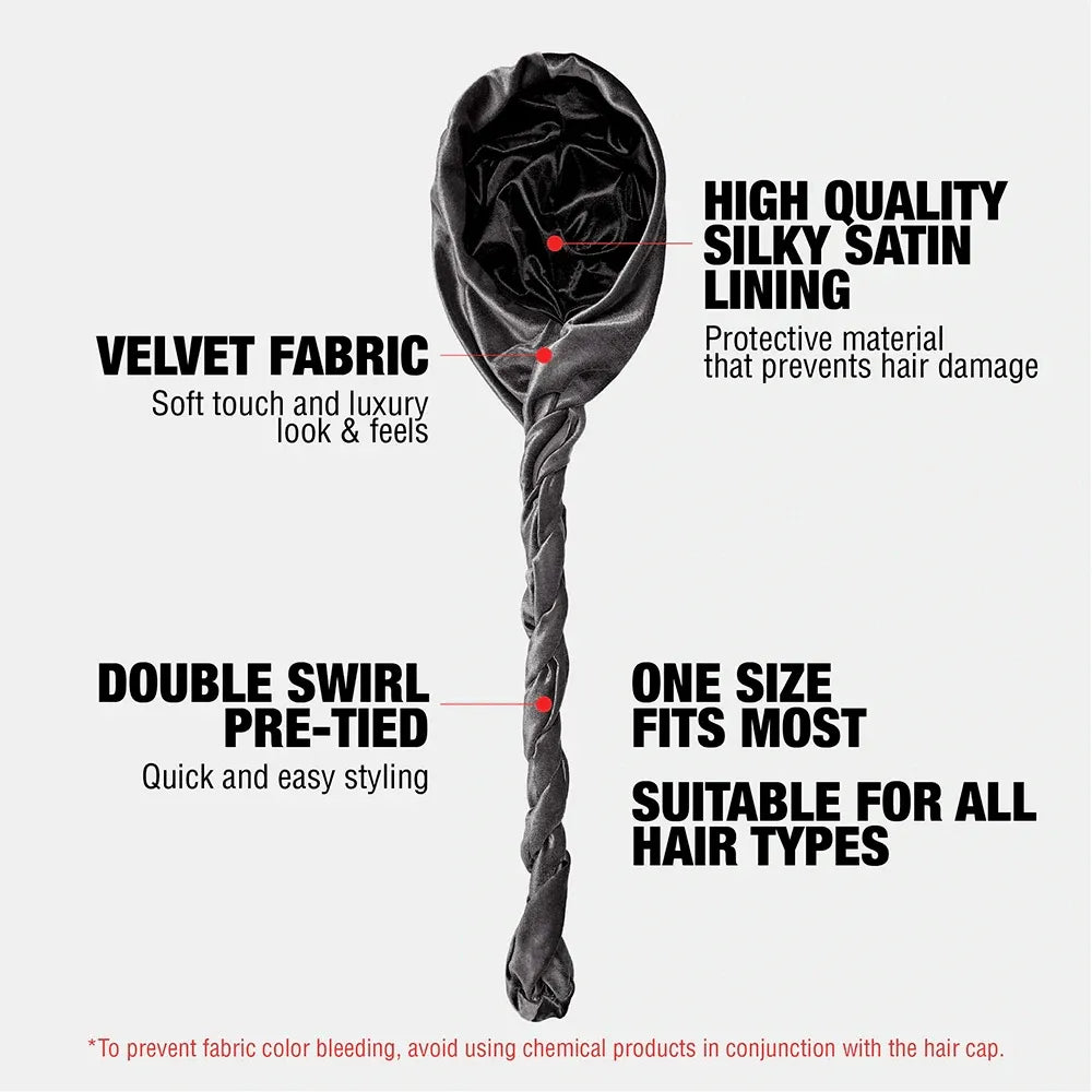 Red by Kiss Premium Bow Wow X Satin - Lined Halo Turban โ Luxurious Velvet & Satin Interior | HD305โHD308 - Beauty Exchange Beauty Supply