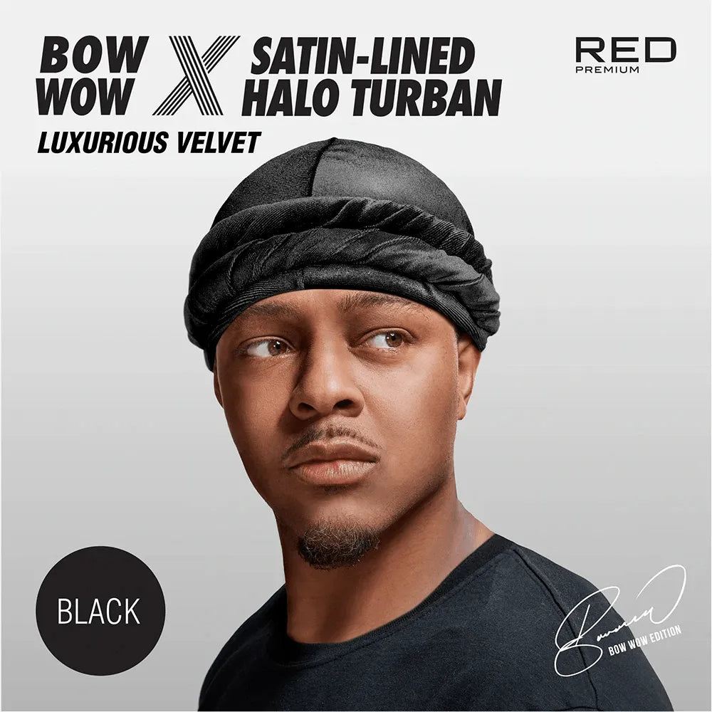 Red by Kiss Premium Bow Wow X Satin - Lined Halo Turban โ Luxurious Velvet & Satin Interior | HD305โHD308 - Beauty Exchange Beauty Supply