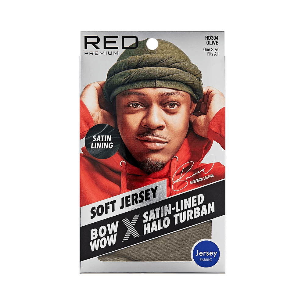Red by Kiss Premium Bow Wow X Satin - Lined Halo Turban – Stylish Protection with Satin Interior | HD301–HD304 - Beauty Exchange Beauty Supply