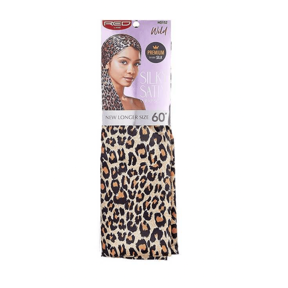 Red by Kiss Premium Charmeuse Silky Satin Scarf โ Ultra - Smooth, Print - Packed, Frizz - Free Wrap | Blooming, Leopard, Tropical, White (HQ151โHQ155) - Beauty Exchange Beauty Supply