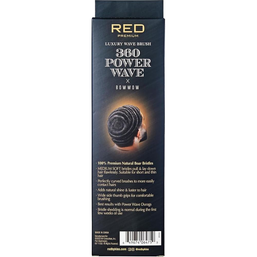 RED by KISS Premium Curved 360 Power Wave Brush BR16 โ Firm Bristles for Deep Wave Control - Beauty Exchange Beauty Supply
