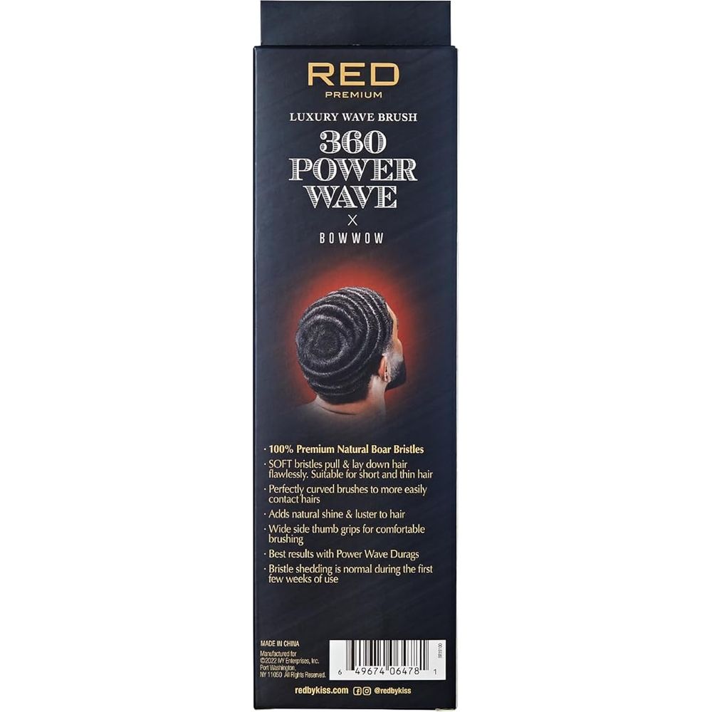 RED by KISS Premium Curved 360 Power Wave Brush BR19 โ Extra Firm Bristles for Ultimate Pull - Beauty Exchange Beauty Supply