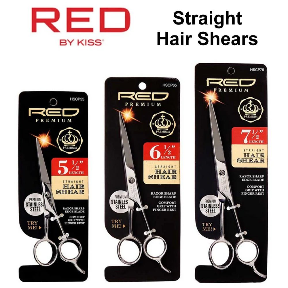 Red by Kiss Premium Hair Shears โ Precision, Comfort & Style (5.5" / 6.5" / 7.5") - Beauty Exchange Beauty Supply