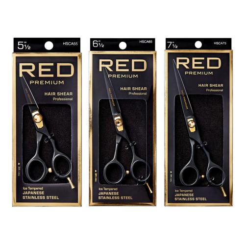 Red by Kiss Premium Professional Hair Shears – Ultra - Sharp, Ergonomic & Sleek (5½" / 6½" / 7½") - Beauty Exchange Beauty Supply