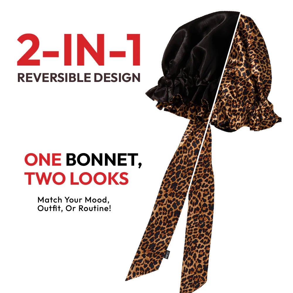 Red By Kiss Premium Satin Ruffle Tie Bonnet - Beauty Exchange Beauty Supply
