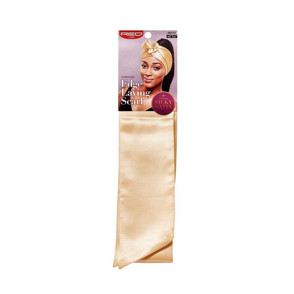 Red by Kiss Premium Silky Satin Scarf – Edge - Laying, Frizz - Free & Fashion - Ready | 60"x4" | Beige, Gold & Luxe Prints (HQ111–HQ115) - Beauty Exchange Beauty Supply