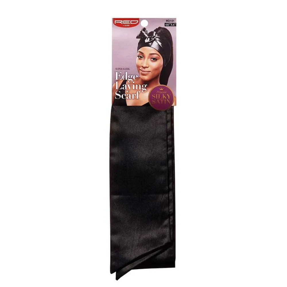 Red by Kiss Premium Silky Satin Scarf โ Moisture - Locking, Frizz - Fighting, & Stylish Wrap | 60"x4" | Black, Leopard, Zebra, Tie - Dye & More - Beauty Exchange Beauty Supply