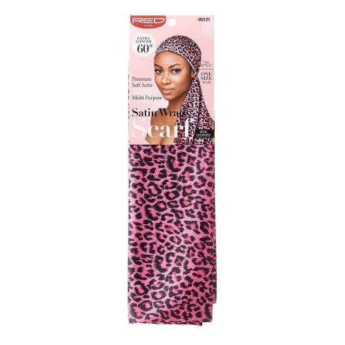 Red by Kiss Premium Soft Satin Wrap Scarf – Extra Coverage, Stylish Prints & Moisture Retention | 60"x16" | Pink Leopard, Tie Dye, Aztec & More (HQ121–HQ125) - Beauty Exchange Beauty Supply