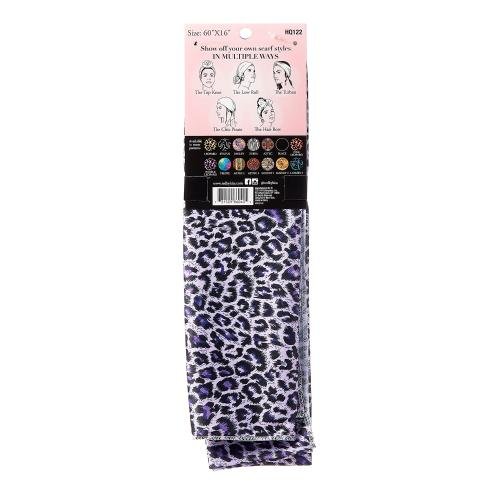 Red by Kiss Premium Soft Satin Wrap Scarf – Extra Coverage, Stylish Prints & Moisture Retention | 60"x16" | Pink Leopard, Tie Dye, Aztec & More (HQ121–HQ125) - Beauty Exchange Beauty Supply