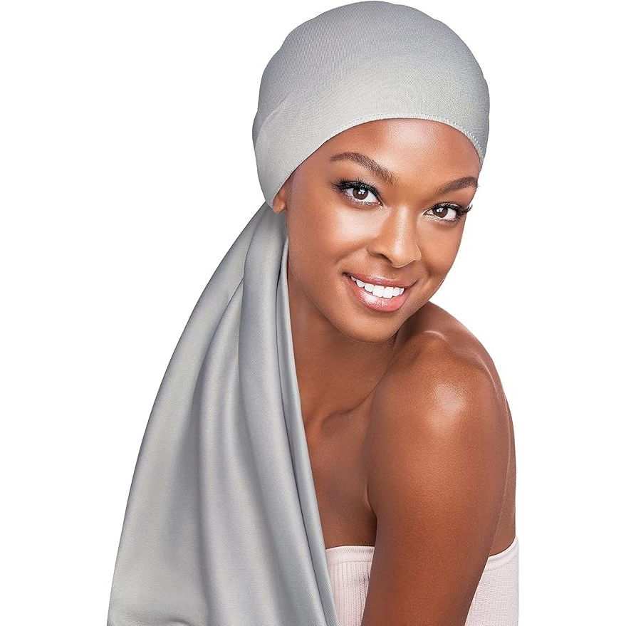 Red by Kiss Premium Soft Satin Wrap Scarf – Extra Wide, Luxe Look, & Hair - Safe Softness | 60"x16" | Luxury Prints, Grey, Yellow (HQ126–HQ131) - Beauty Exchange Beauty Supply