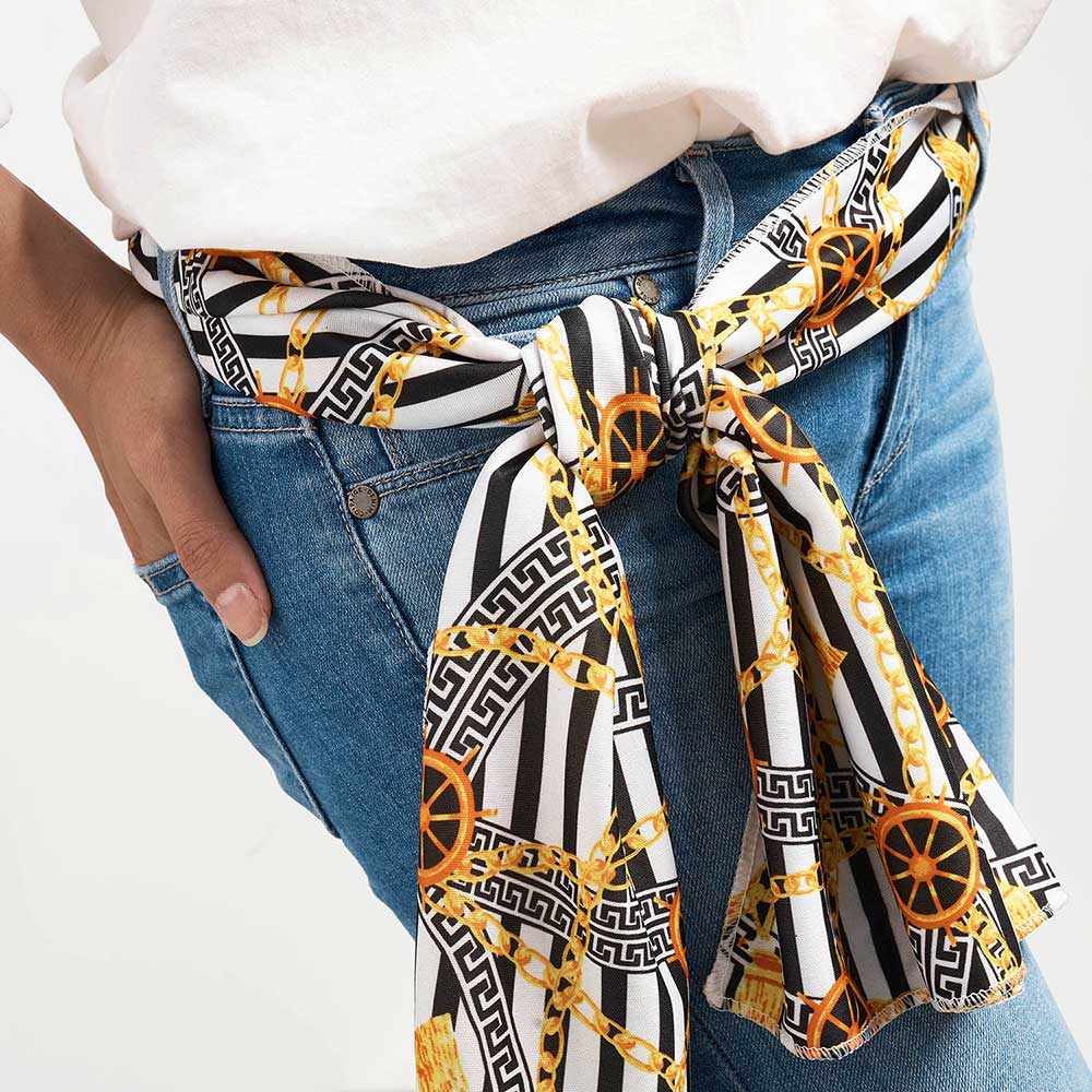 Red by Kiss Premium Soft Satin Wrap Scarf – Extra Wide, Luxe Look, & Hair - Safe Softness | 60"x16" | Luxury Prints, Grey, Yellow (HQ126–HQ131) - Beauty Exchange Beauty Supply