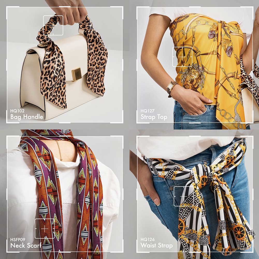 Red by Kiss Premium Soft Satin Wrap Scarf – Extra Wide, Luxe Look, & Hair - Safe Softness | 60"x16" | Luxury Prints, Grey, Yellow (HQ126–HQ131) - Beauty Exchange Beauty Supply