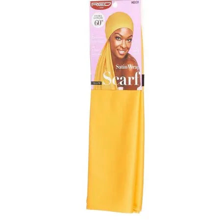 Red by Kiss Premium Soft Satin Wrap Scarf – Extra Wide, Luxe Look, & Hair - Safe Softness | 60"x16" | Luxury Prints, Grey, Yellow (HQ126–HQ131) - Beauty Exchange Beauty Supply