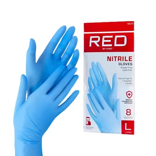 Red by Kiss Professional Blue Nitrile Gloves - Beauty Exchange Beauty Supply