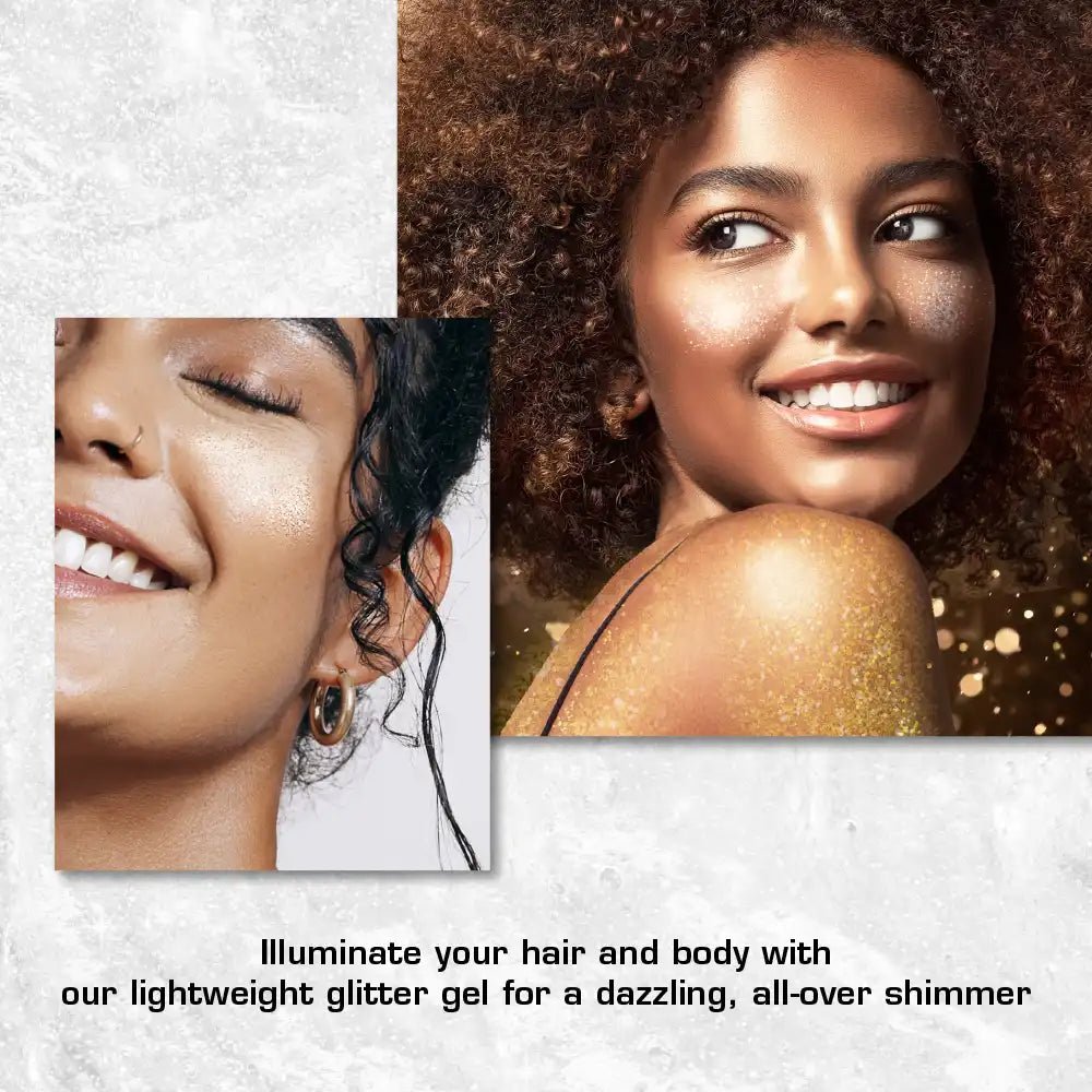 Red by Kiss RadiantGlow Glitter Gel for Hair & Body - Beauty Exchange Beauty Supply