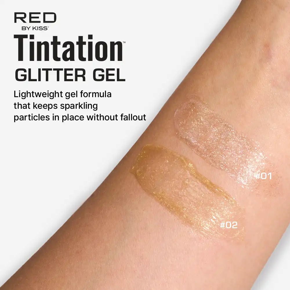 Red by Kiss RadiantGlow Glitter Gel for Hair & Body - Beauty Exchange Beauty Supply