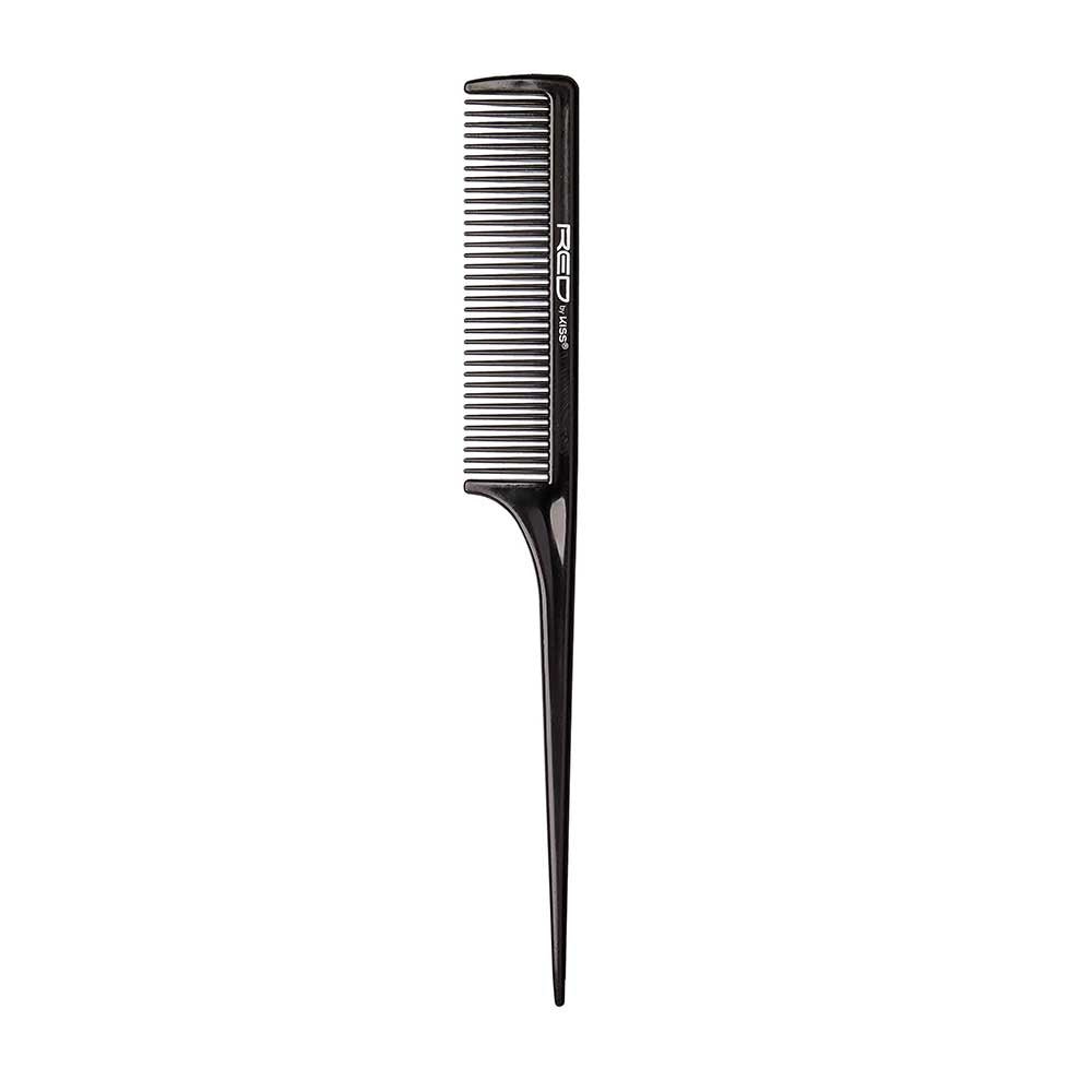 Red by Kiss Rat Tail Comb – Black, Perfect for Precise Parting, Styling & Smoothing | CMB37 | Lightweight, Heat - Resistant & Anti - Static - Beauty Exchange Beauty Supply