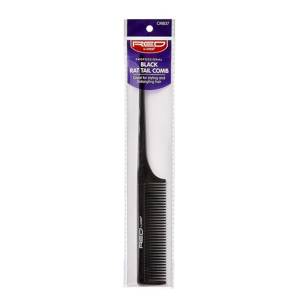 Red by Kiss Rat Tail Comb – Black, Perfect for Precise Parting, Styling & Smoothing | CMB37 | Lightweight, Heat - Resistant & Anti - Static - Beauty Exchange Beauty Supply
