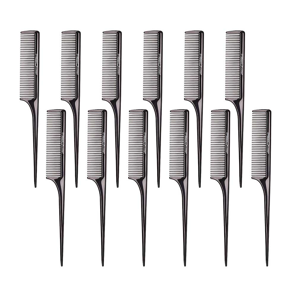 Red By Kiss Rat Tail Comb Set - 12pcs - Beauty Exchange Beauty Supply