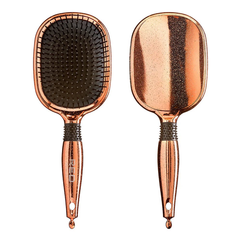 Red by Kiss Rose Gold Paddle Brush Jumbo HH33 – Smooth & Detangle in Style | Size: Jumbo Paddle - Beauty Exchange Beauty Supply