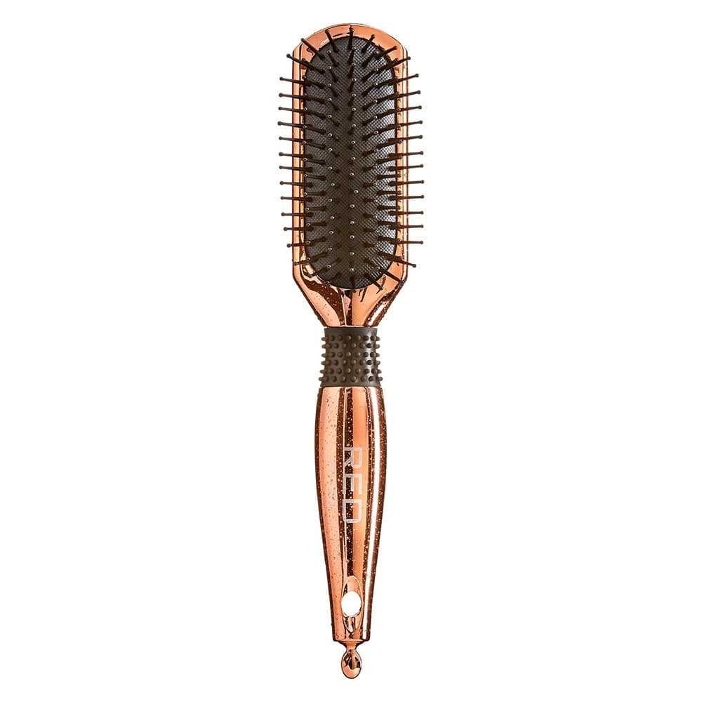 Red by Kiss Rose Gold Paddle Brush Small Cushion HH37 – Compact Comfort & Smooth Control | Size: Small Cushion Paddle - Beauty Exchange Beauty Supply
