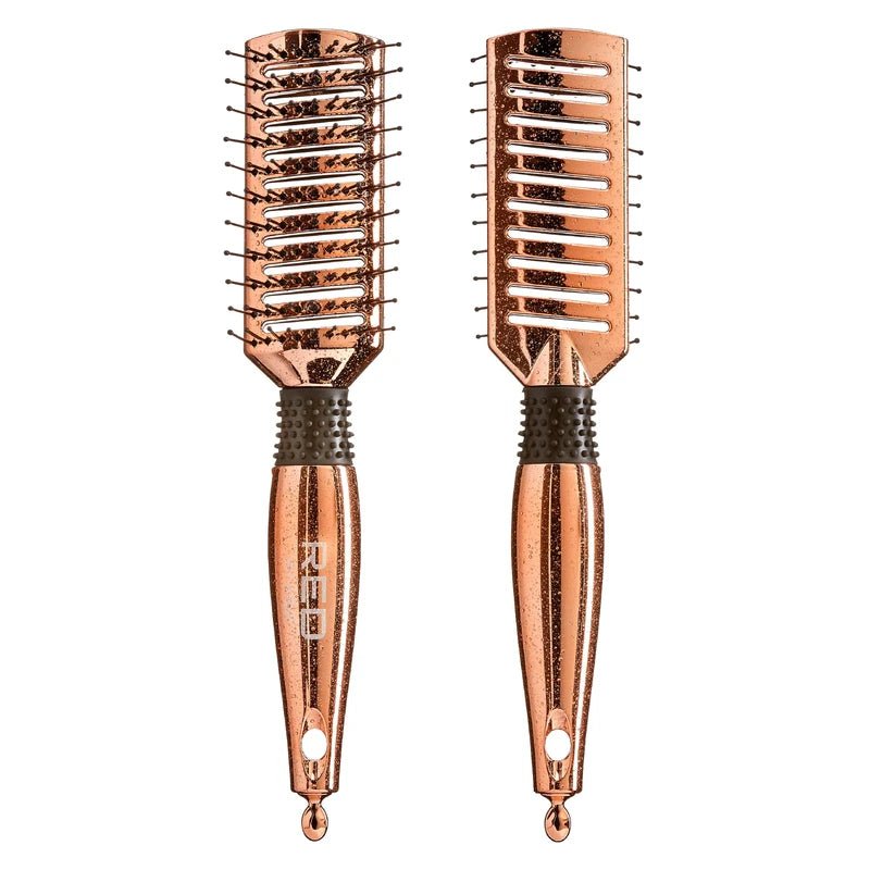 Red by Kiss Rose Gold Paddle Brush Vent HH36 – Fast - Drying, Smooth Styling in Rose Gold | Size: Vented Paddle - Beauty Exchange Beauty Supply
