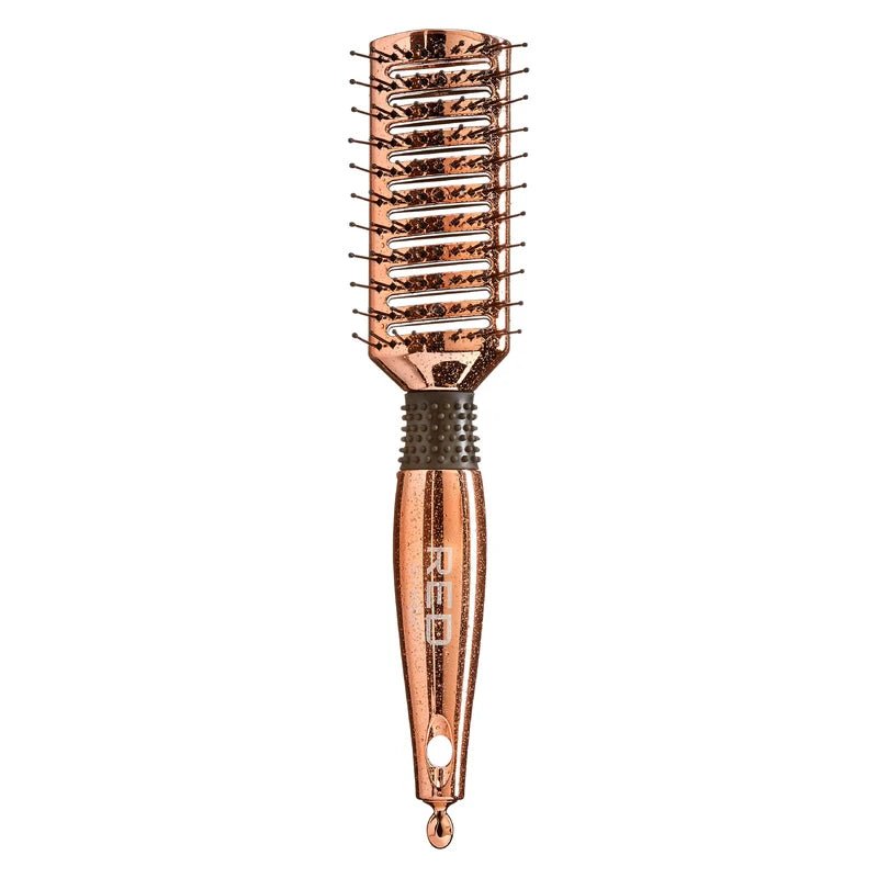 Red by Kiss Rose Gold Paddle Brush Vent HH36 – Fast - Drying, Smooth Styling in Rose Gold | Size: Vented Paddle - Beauty Exchange Beauty Supply
