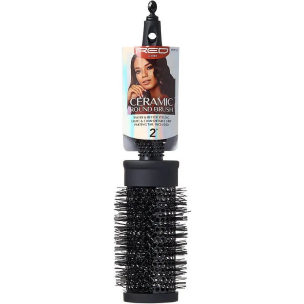 Red by Kiss Rose Heat Resistant Bristle Brush 2" HH13 – Smooth, Volumize & Straighten with Heat | Size: 2 - Inch Barrel - Beauty Exchange Beauty Supply