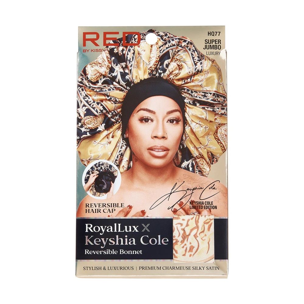 Red by Kiss Royal Lux x Keyshia Cole Reversible Bonnet – Double - Sided Glam, Edge - Friendly Fit - Beauty Exchange Beauty Supply