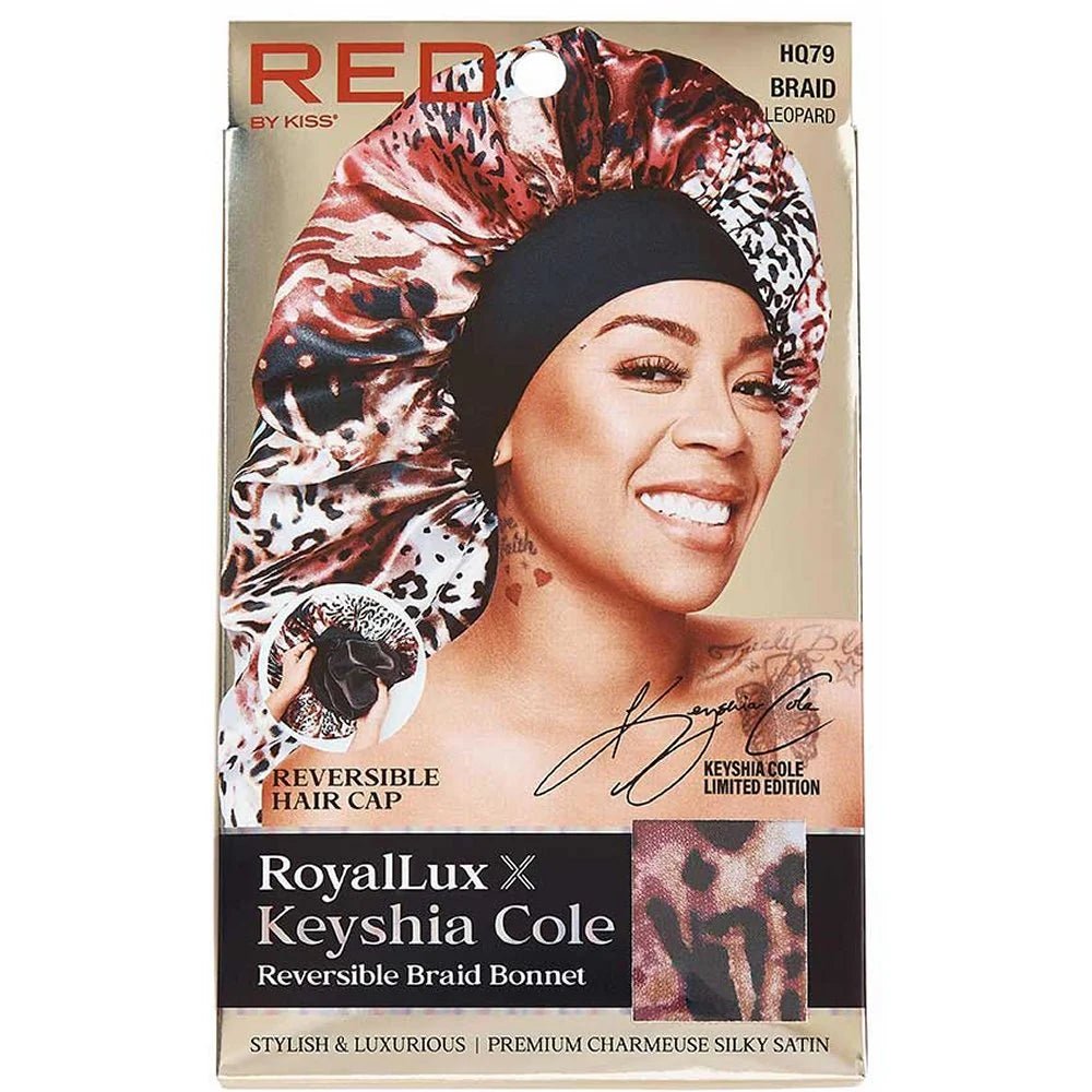 Red by Kiss Royal Lux x Keyshia Cole Reversible Bonnet – Double - Sided Glam, Edge - Friendly Fit - Beauty Exchange Beauty Supply