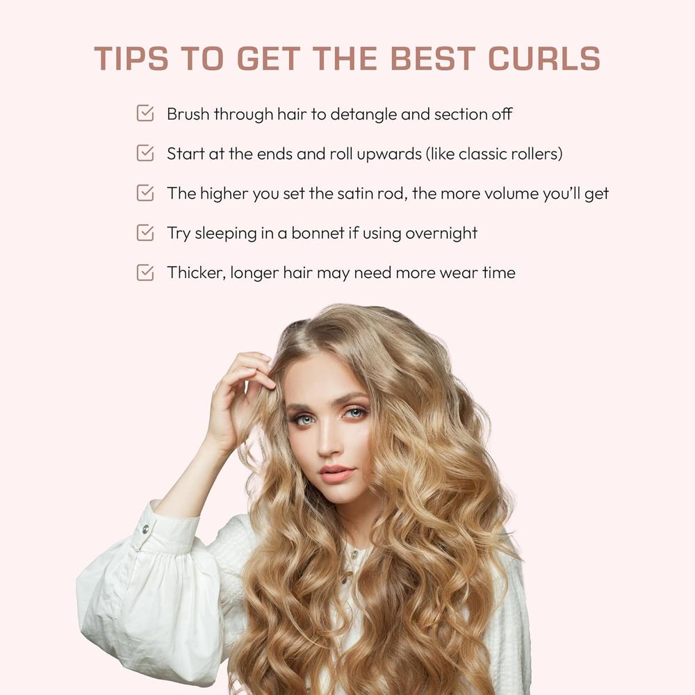 Red by Kiss Satin Flexi Rods | 6 Color Variants for Smooth, Heat - Free Curls - Beauty Exchange Beauty Supply