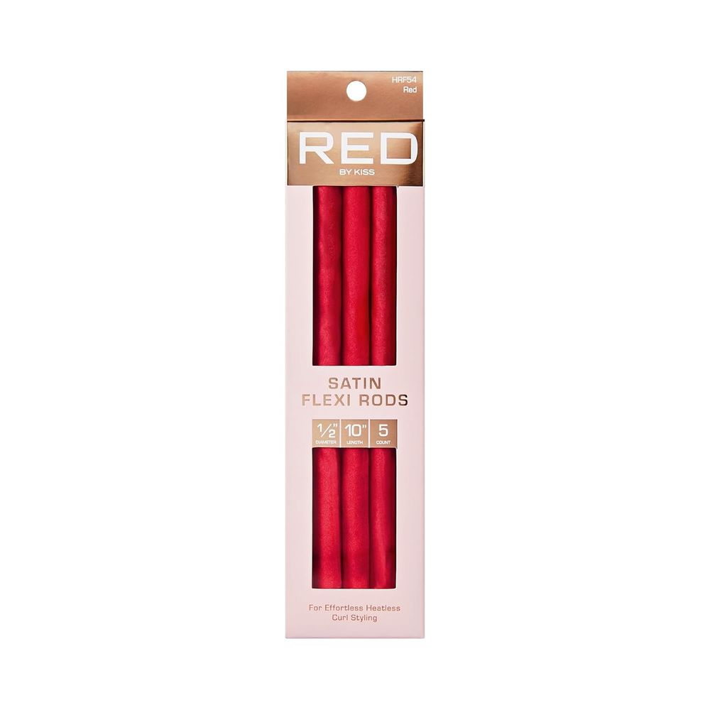 Red by Kiss Satin Flexi Rods | 6 Color Variants for Smooth, Heat - Free Curls - Beauty Exchange Beauty Supply