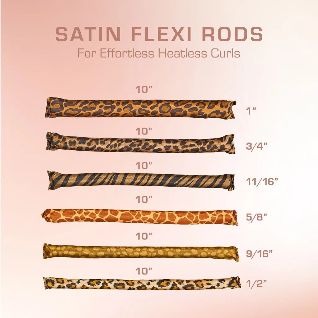 Red by Kiss Satin Flexi Rods – Animal Print - Beauty Exchange Beauty Supply