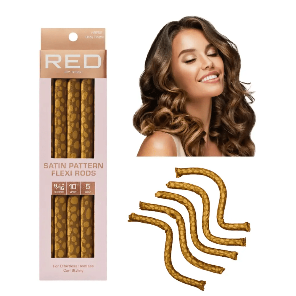 Red by Kiss Satin Flexi Rods – Animal Print - Beauty Exchange Beauty Supply