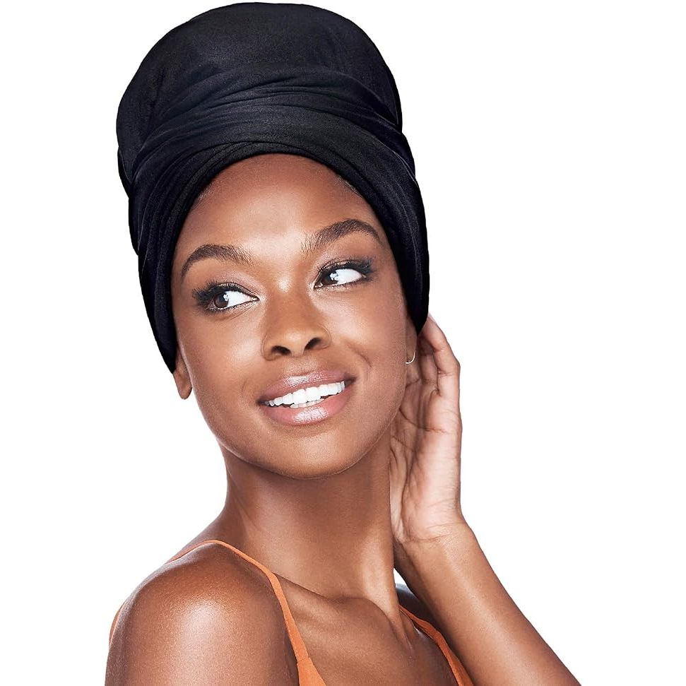 Red by Kiss Satin - Lined Infinity Turban - Close Top | Prevents Frizz, Locks in Moisture | Black, Charcoal, Dark Green | One Size - Beauty Exchange Beauty Supply