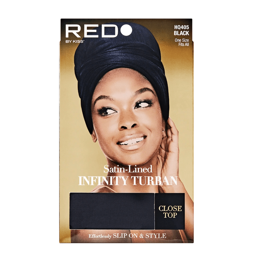Red by Kiss Satin - Lined Infinity Turban - Open Top - Beauty Exchange Beauty Supply