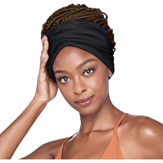 Red by Kiss Satin - Lined Infinity Turban - Open Top | Perfect for High Buns & Ponytails | Black, Charcoal, Dark Green | One Size - Beauty Exchange Beauty Supply