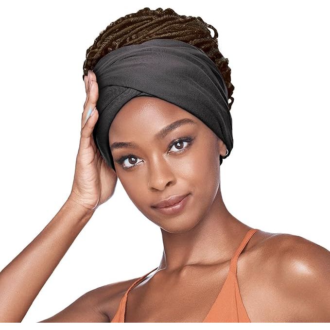 Red by Kiss Satin - Lined Infinity Turban - Open Top | Perfect for High Buns & Ponytails | Black, Charcoal, Dark Green | One Size - Beauty Exchange Beauty Supply
